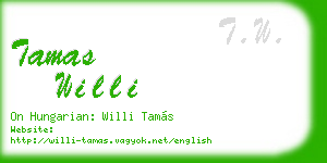 tamas willi business card